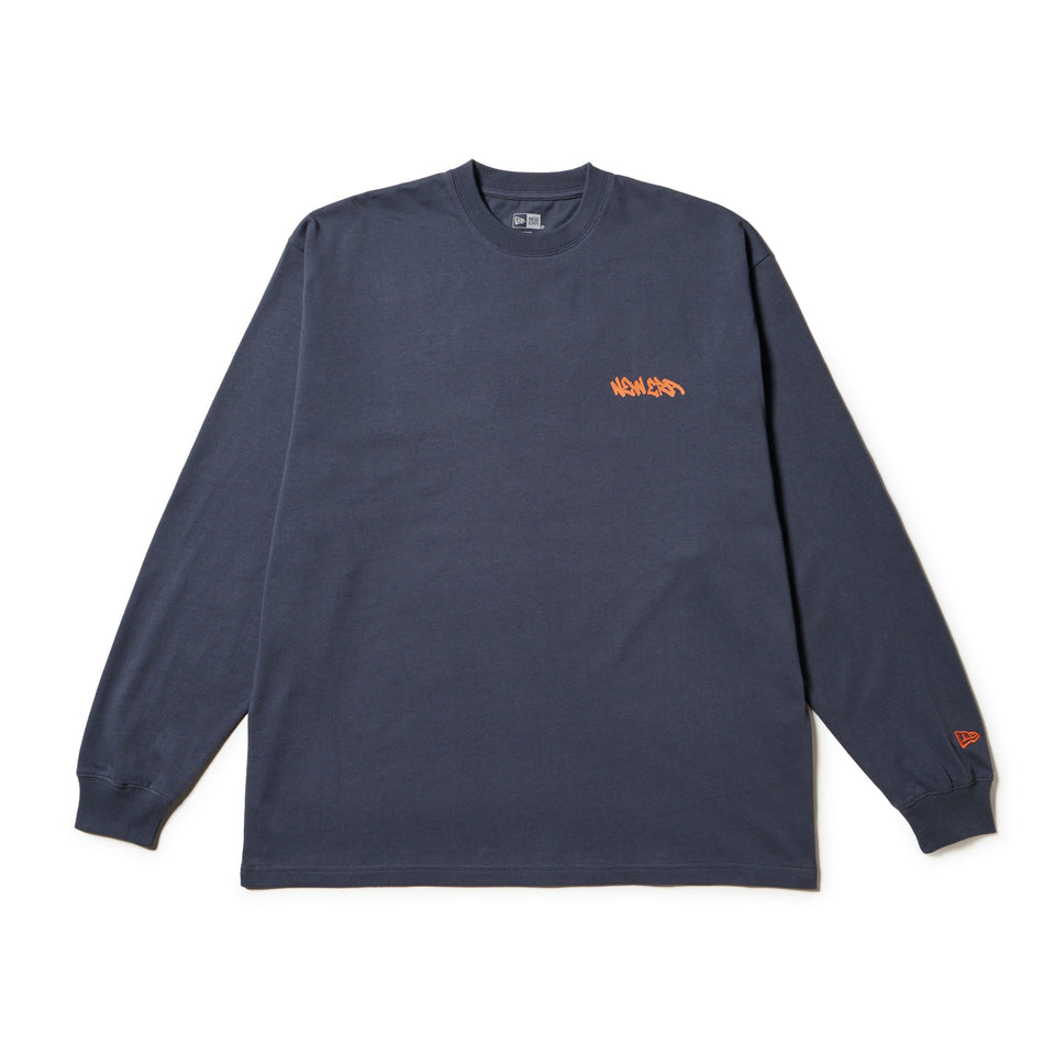 長袖 オーバーサイズド コットン Tシャツ Tagging スレート