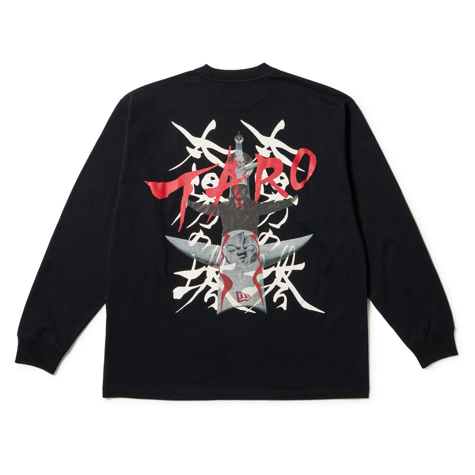長袖 オーバーサイズド コットン Tシャツ TARO OKAMOTO 岡本太郎 太陽の塔 ブラック - 14683928 - S | NEW ERA ニューエラ公式オンラインストア