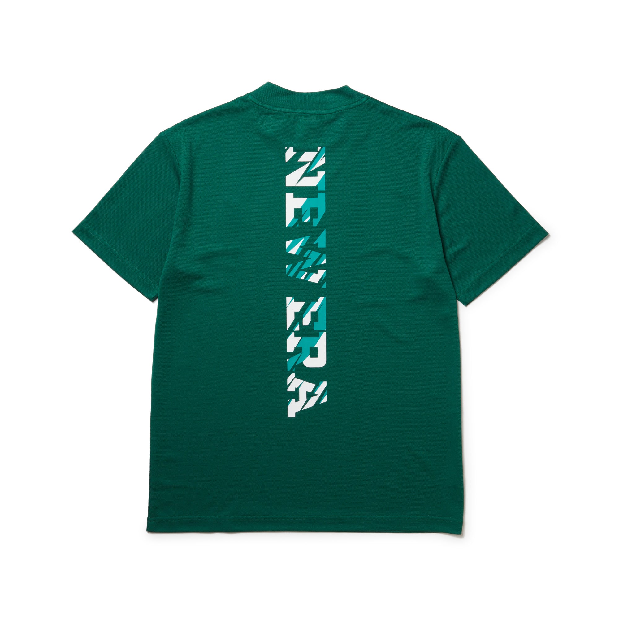 半袖 ミッドネック 鹿の子 Tシャツ Vertical Logo エメラルドグリーン | ゴルフ 2