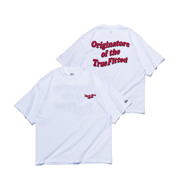 半袖 オーバーサイズド コットン Tシャツ Wave Logo ホワイト