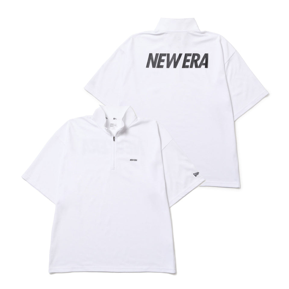 半袖 オーバーサイズド パフォーマンス ハーフジップ Tシャツ Wordmark ホワイト【Performance Apparel】 - 14410158 - S | NEW ERA ニューエラ公式オンラインストア