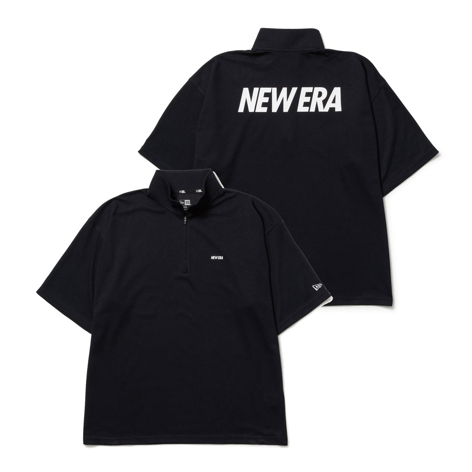 半袖 オーバーサイズド パフォーマンス ハーフジップ Tシャツ