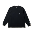 長袖 オーバーサイズド コットン Tシャツ ヘビーウェイト Woven Patch ブラック - 14324691 - S | NEW ERA ニューエラ公式オンラインストア