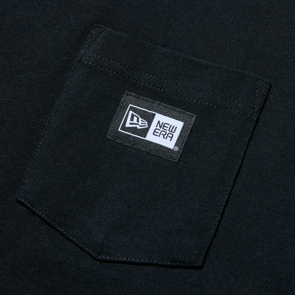 長袖 オーバーサイズド コットン Tシャツ ヘビーウェイト Woven Patch ブラック - 14324691 - S | NEW ERA ニューエラ公式オンラインストア