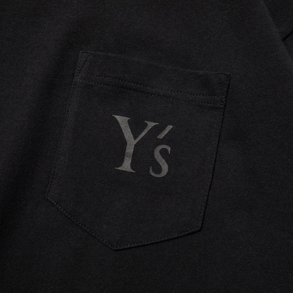 長袖 コットン ポケット Tシャツ Y's FW24 ブラック レギュラー
