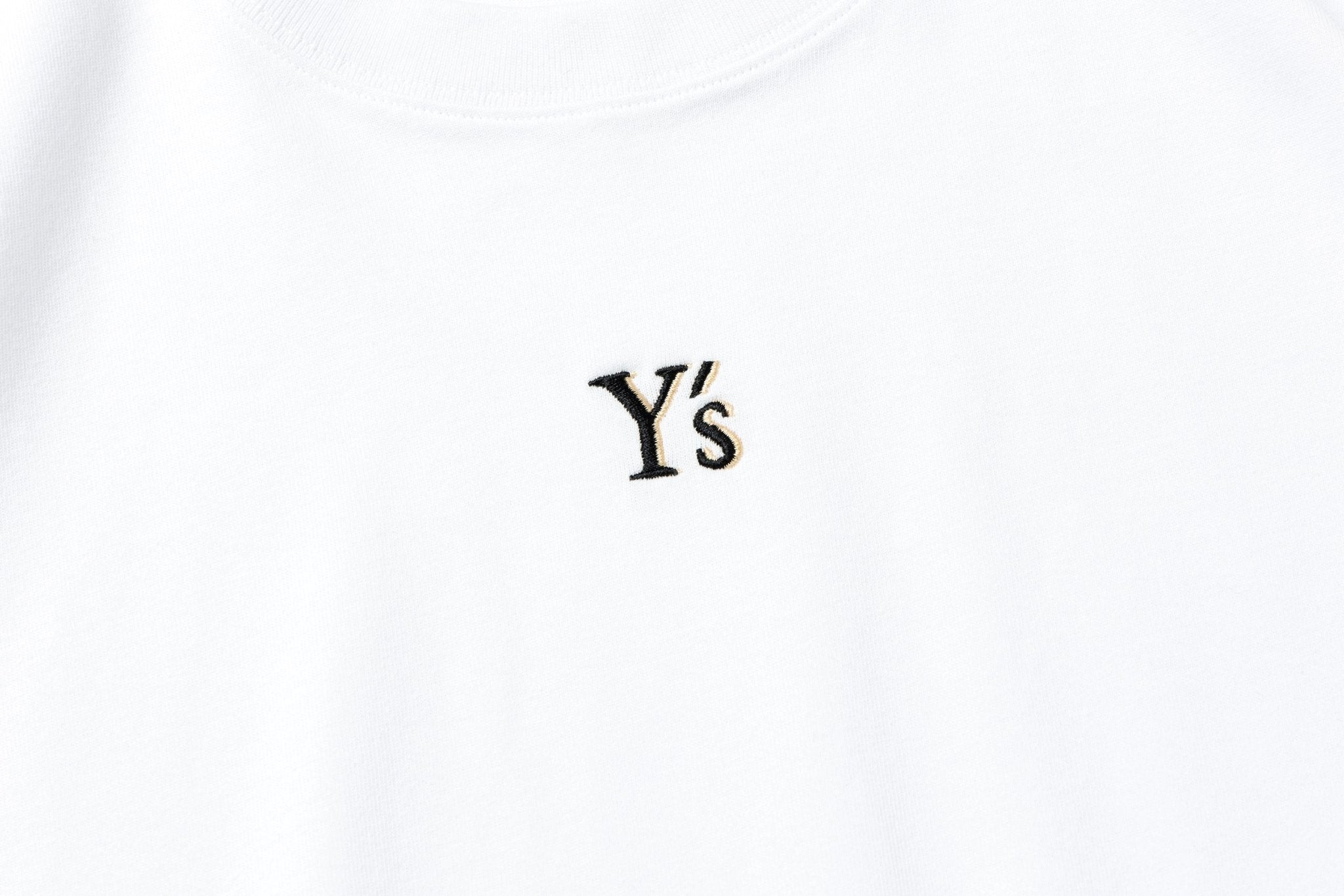 半袖 コットン Tシャツ Y's SS25 ミニロゴ ホワイト レギュラーフィット 2