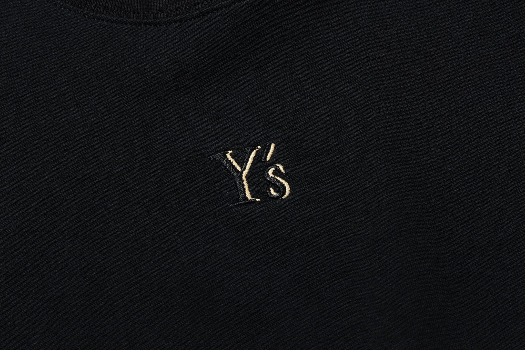 半袖 コットン Tシャツ Y's SS25 ミニロゴ ブラック レギュラーフィット 2
