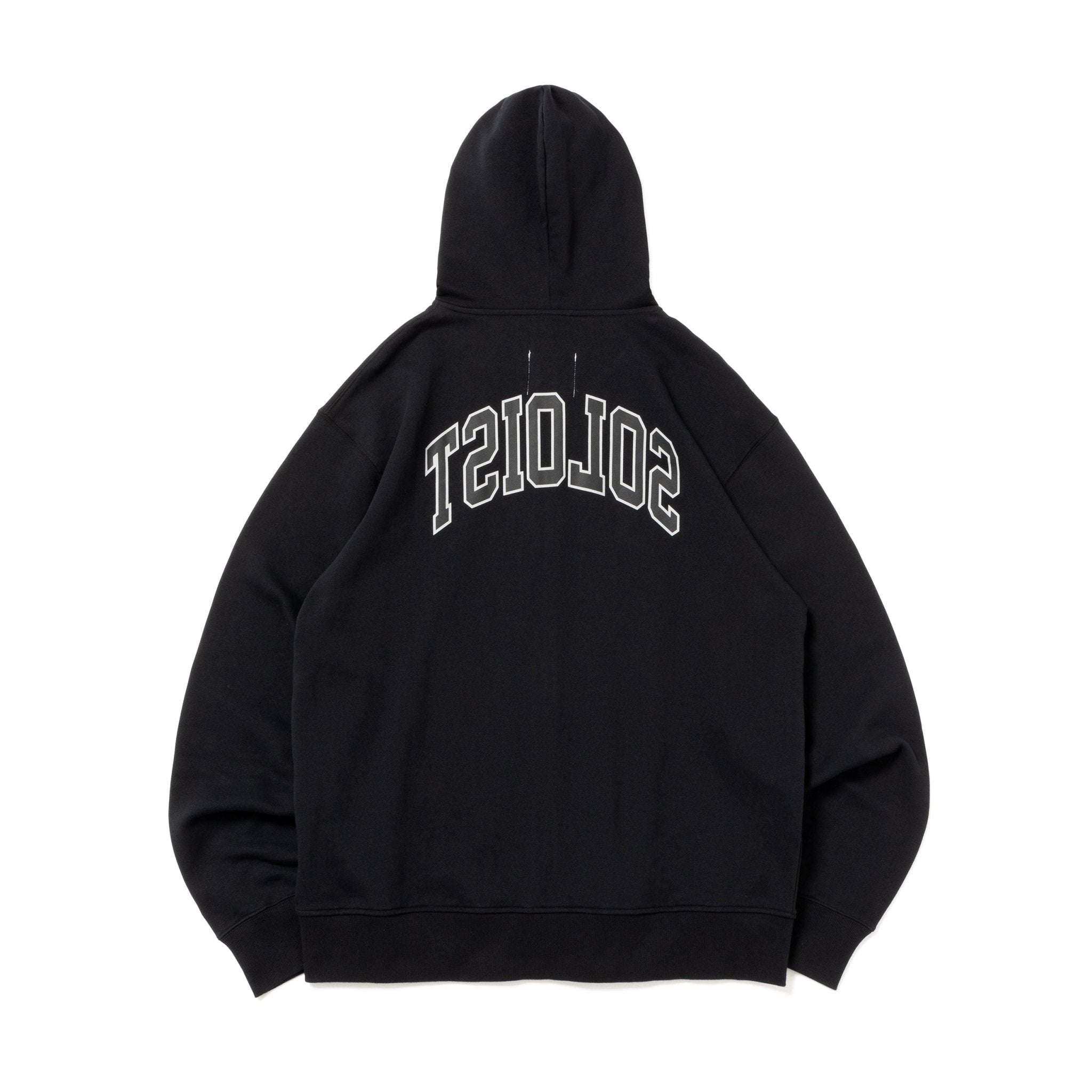 裏毛 スウェット フルジップフーディー TAKAHIROMIYASHITATheSoloist. SS25 ブラック 6
