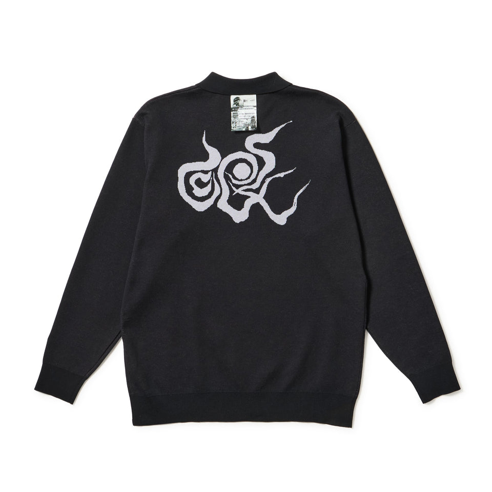 長袖 ニット ポロシャツ TARO OKAMOTO 岡本太郎 ブラック | ゴルフ - 14683933 - S | NEW ERA ニューエラ公式オンラインストア