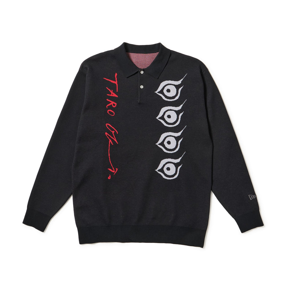 長袖 ニット ポロシャツ TARO OKAMOTO 岡本太郎 ブラック | ゴルフ - 14683933 - S | NEW ERA ニューエラ公式オンラインストア