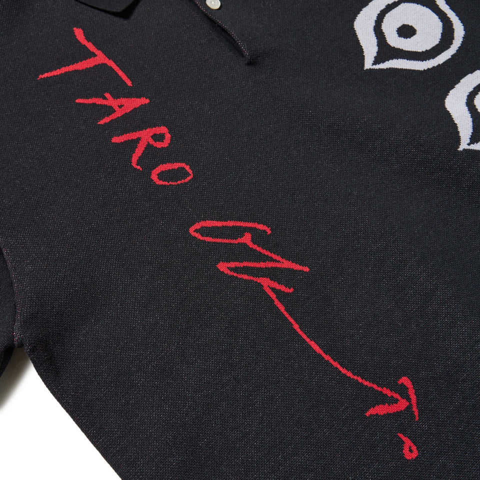 長袖 ニット ポロシャツ TARO OKAMOTO 岡本太郎 ブラック | ゴルフ - 14683933 - S | NEW ERA ニューエラ公式オンラインストア