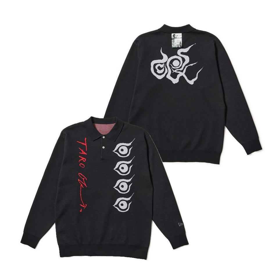 長袖 ニット ポロシャツ TARO OKAMOTO 岡本太郎 ブラック | ゴルフ - 14683933 - S | NEW ERA ニューエラ公式オンラインストア