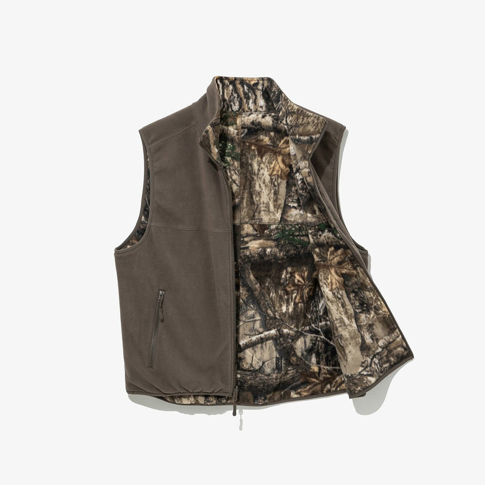 フリース リバーシブル ベスト thisisneverthat リアルツリーカモ