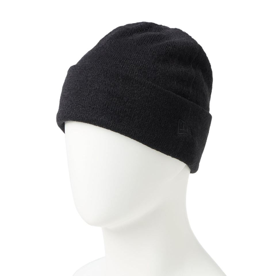 mnmnページ ソフトカフニット Whole Garment Knit ベーシック ブラック