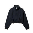 Women's ハーフジップ クロップド スウェット ブラック - 14324610 - S | NEW ERA ニューエラ公式オンラインストア