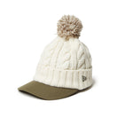 【ゴルフ】Women's ポンポン バイザーニット オフホワイト オリーブバイザー - 14326185 - OSFM | NEW ERA ニューエラ公式オンラインストア