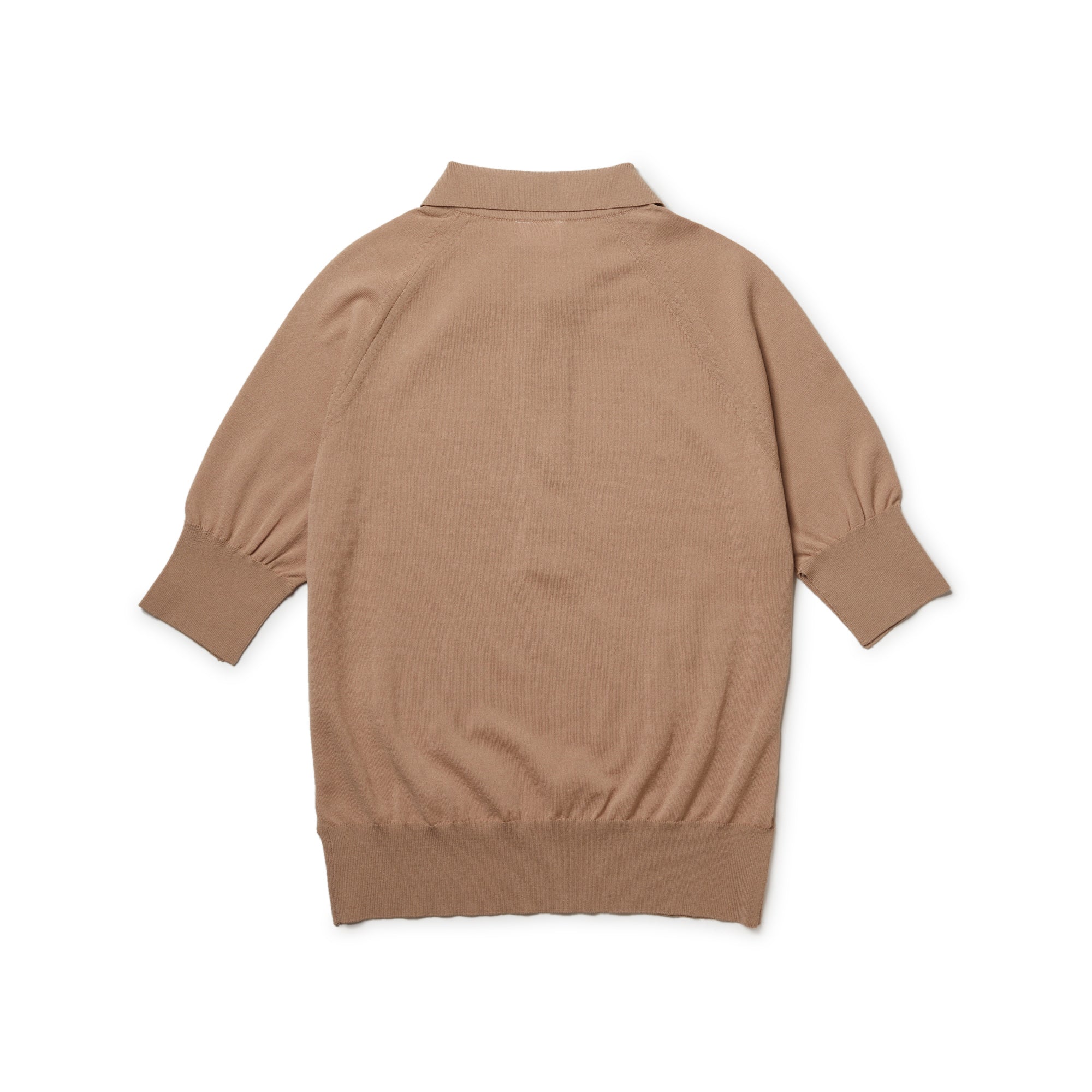 Women's 半袖 ニット ポロシャツ カーキ | ゴルフ 3