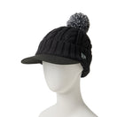 Women's バイザーニット ポンポン ブラック | ゴルフ - 14668993 - OSFM | NEW ERA ニューエラ公式オンラインストア