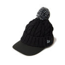 Women's バイザーニット ポンポン ブラック | ゴルフ - 14668993 - OSFM | NEW ERA ニューエラ公式オンラインストア
