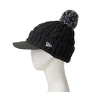 Women's バイザーニット ポンポン ブラック | ゴルフ - 14668993 - OSFM | NEW ERA ニューエラ公式オンラインストア