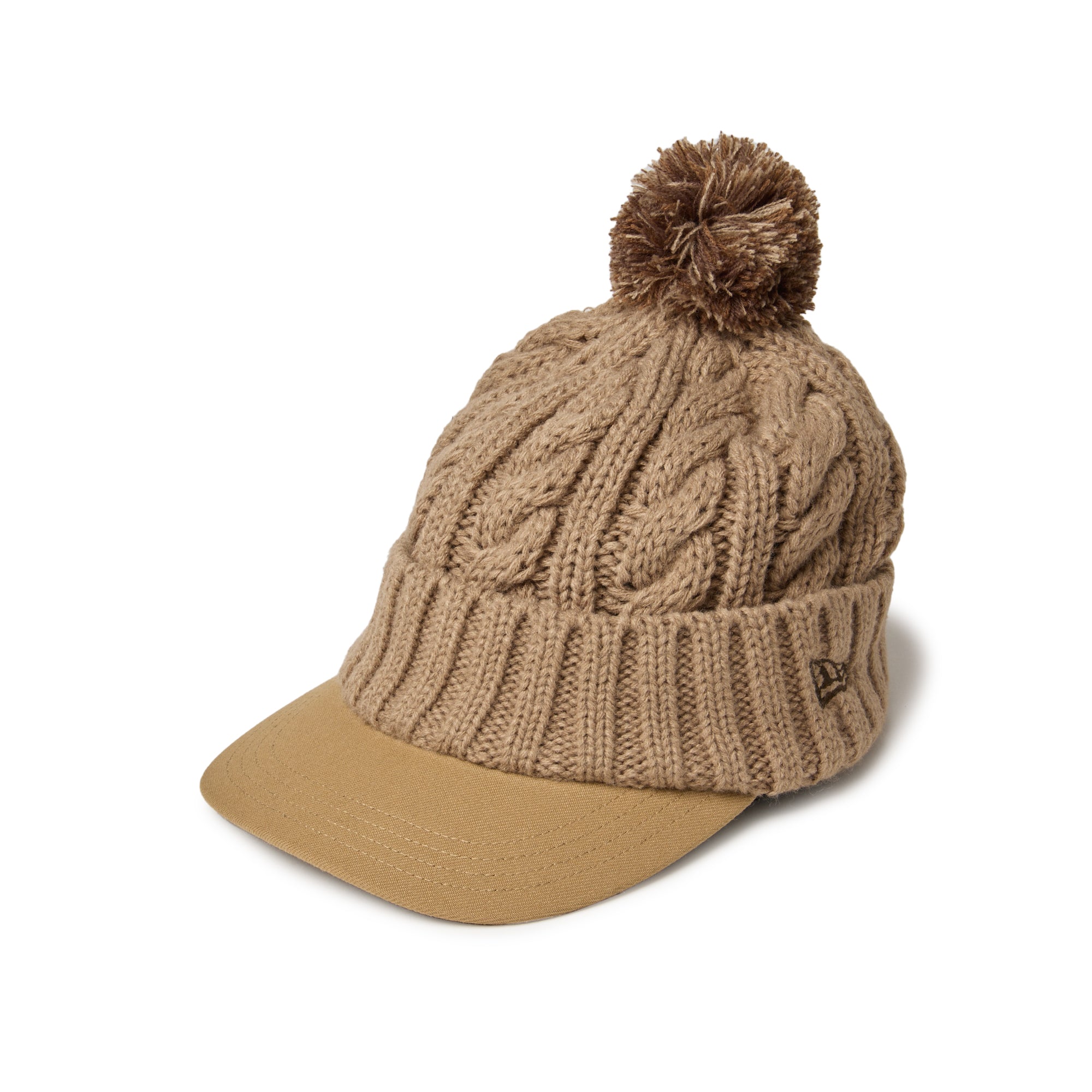 Women's バイザーニット ポンポン ベージュ | ゴルフ | ニューエラ