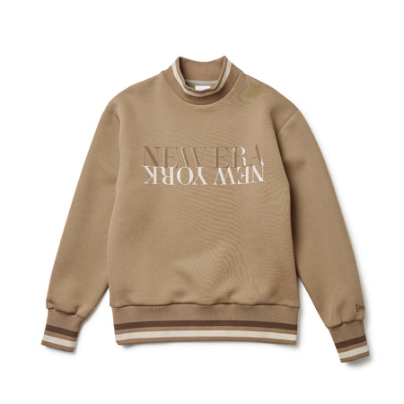 Women's テックスウェット モックネック クルーネック ベージュ
