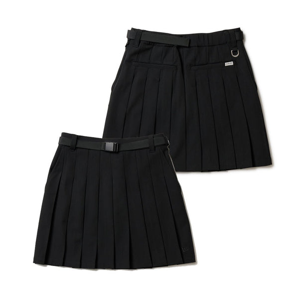 Women's プリーツスカート ウェルビングベルト ブラック | ゴルフ