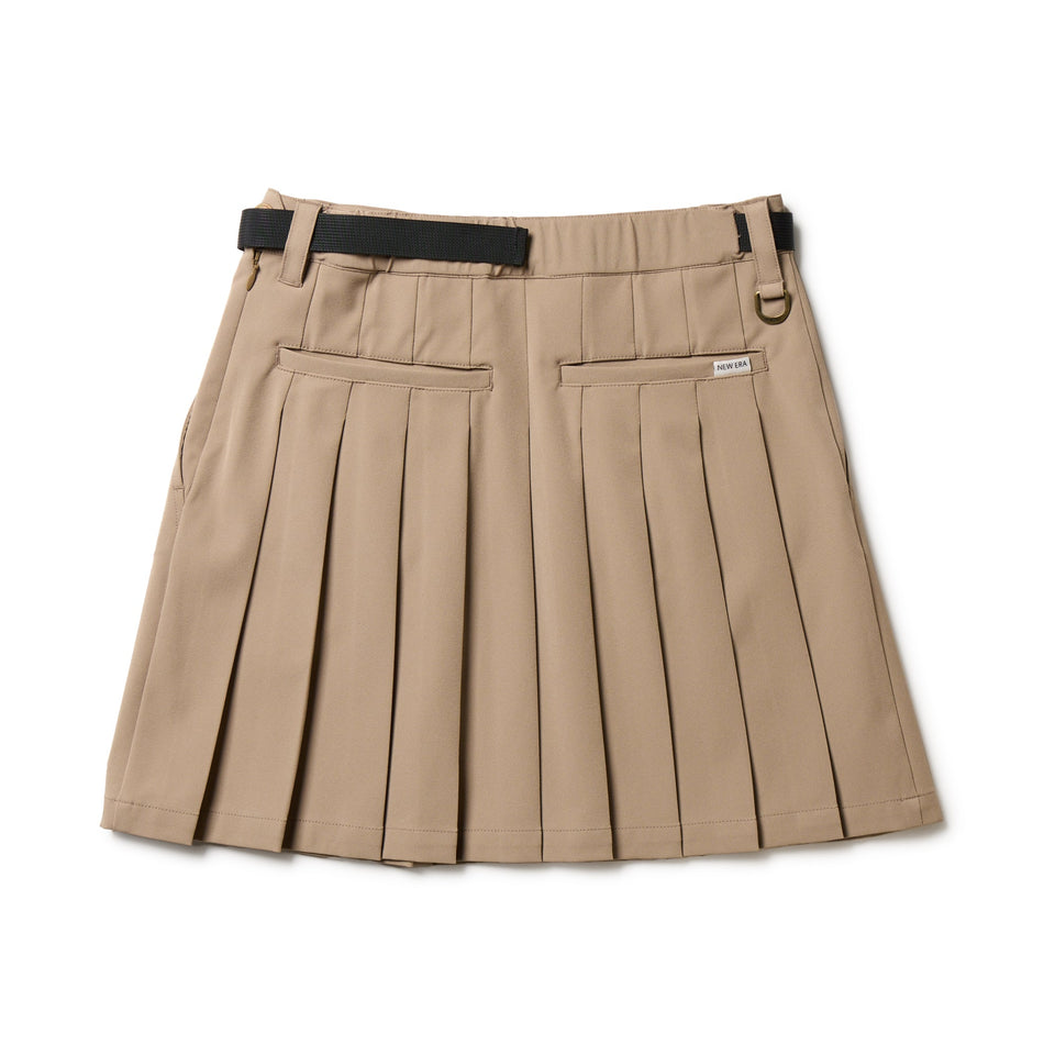 Women's プリーツスカート ウェルビングベルト ベージュ