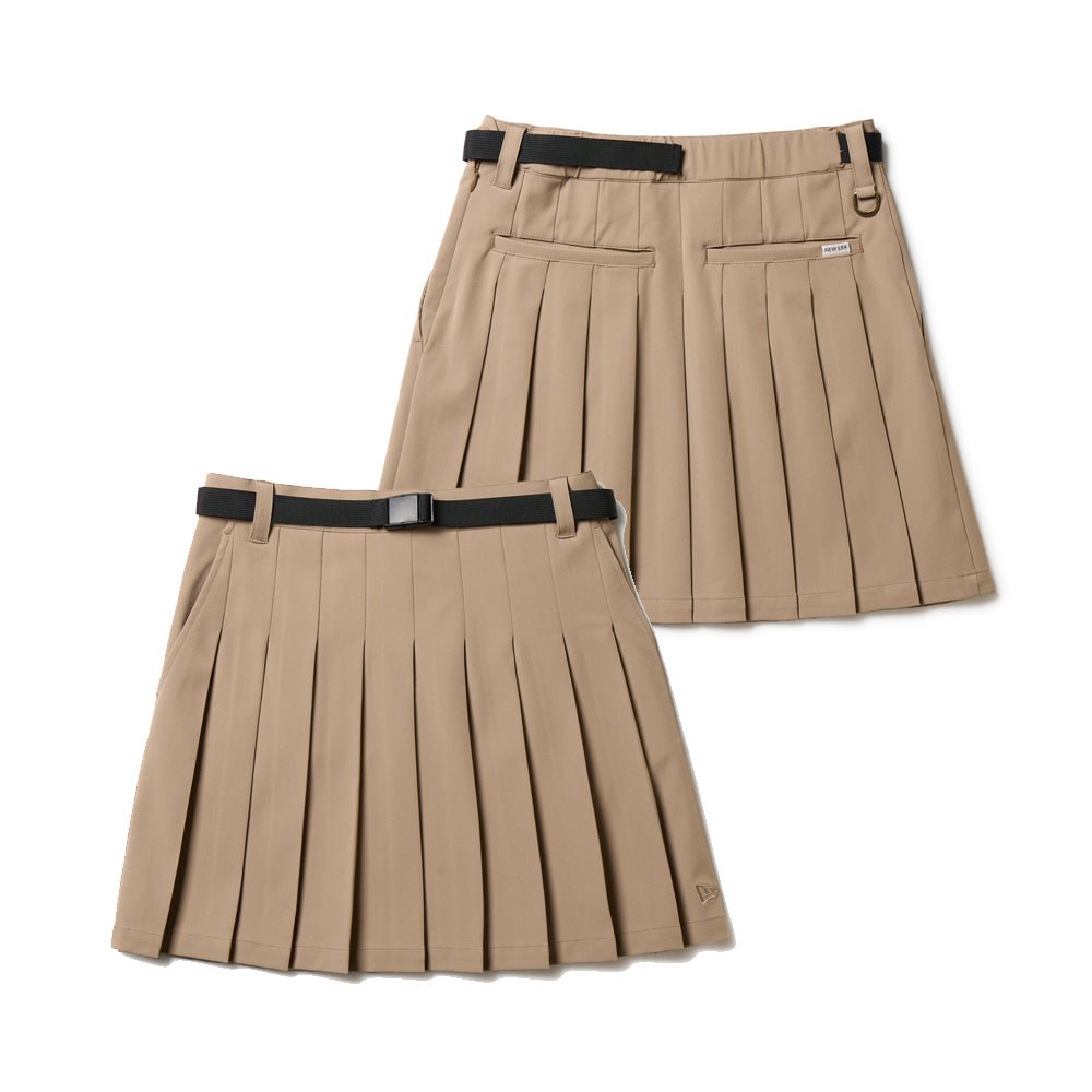 Women's プリーツスカート ウェルビングベルト ベージュ
