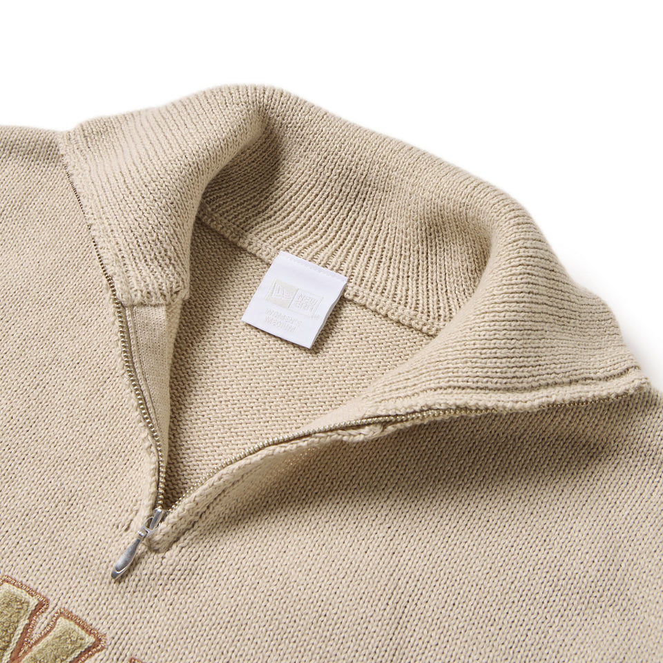 Women's ニット ハーフジップ プルオーバー アイボリー | ゴルフ