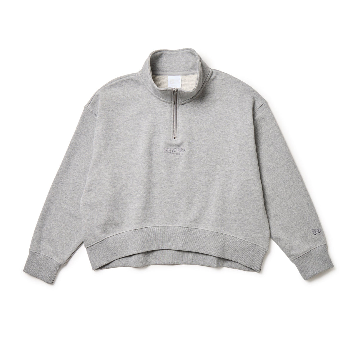 LAUGHEND ハーフジップトレーナー グレー Lサイズ 春服 Women's スウェット ハーフジップ プルオーバー グレー
