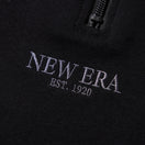 Women's スウェット ハーフジップ プルオーバー ブラック - 14674706 - S | NEW ERA ニューエラ公式オンラインストア