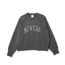 Women's 裏毛 オーバーサイズド スウェット クルーネック ガーメントダイ チャコールグレー - 14674712 - S | NEW ERA ニューエラ公式オンラインストア