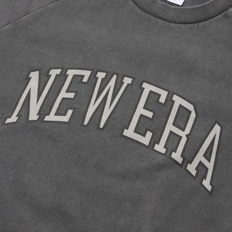 Women's 裏毛 オーバーサイズド スウェット クルーネック ガーメントダイ チャコールグレー - 14674712 - S | NEW ERA ニューエラ公式オンラインストア