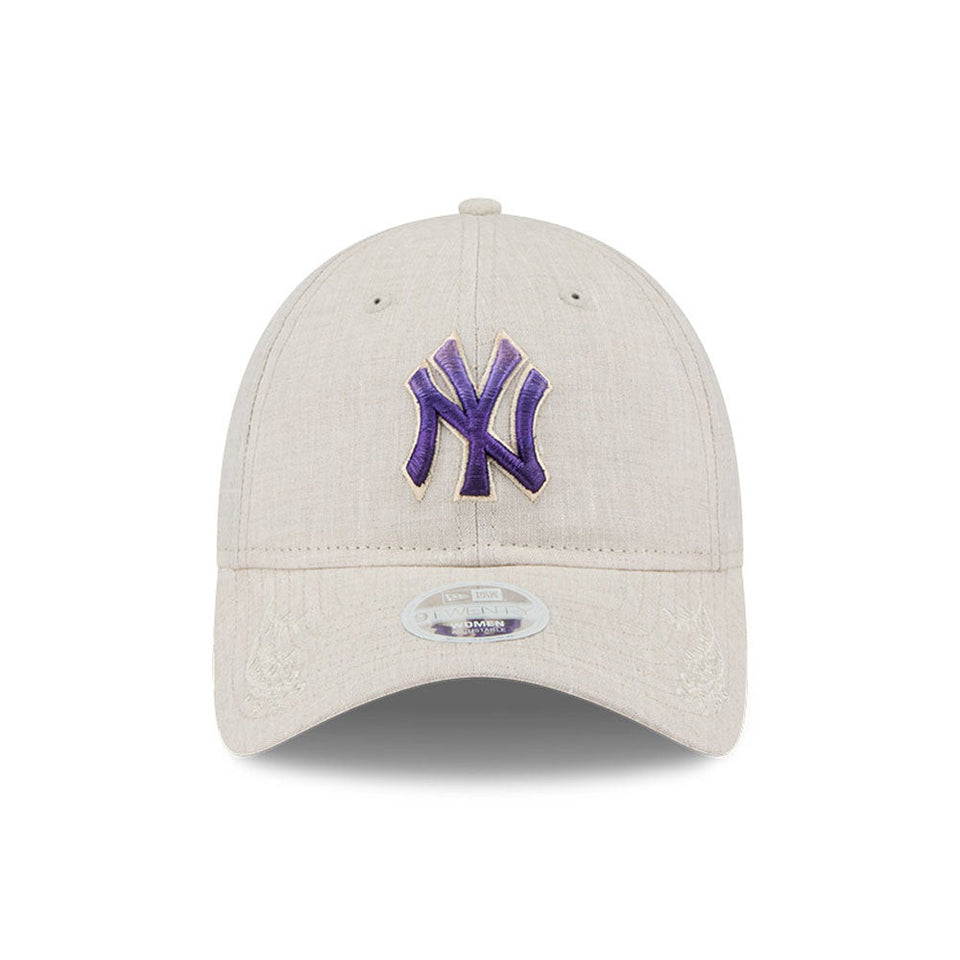 Women's 9TWENTY Floral Visor ニューヨーク・ヤンキース リネン ベージュ - 14542006 - OSFM | NEW ERA ニューエラ公式オンラインストア