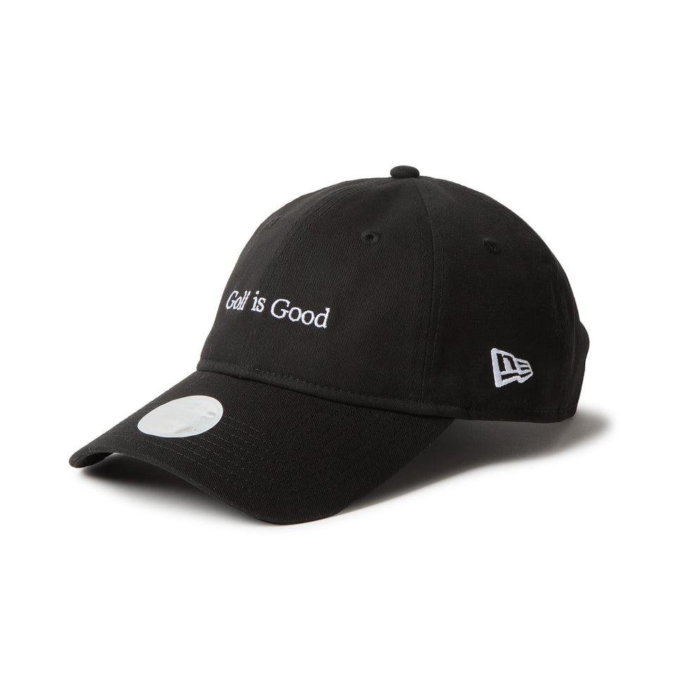 Women's 9TWENTY ロングバイザー Golf is good ブラック | ゴルフ