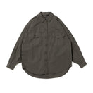 Women's 長袖 オーバーサイズド ガーメントダイ シャツ BLACK LABEL FW25 ダークブラウン - 14746875 - S | NEW ERA ニューエラ公式オンラインストア