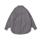 Women's 長袖 オーバーサイズド ガーメントダイ シャツ BLACK LABEL FW25 チャコール - 14746876 - S | NEW ERA ニューエラ公式オンラインストア