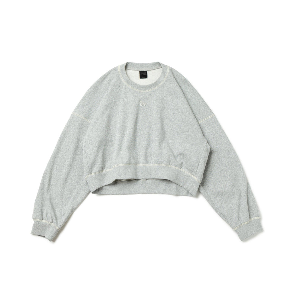 Women's クロップド スウェット クルーネック BLACK LABEL FW25 グレー - 14746879 - S | NEW ERA ニューエラ公式オンラインストア