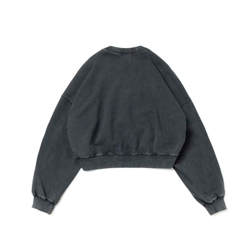 Women's クロップド スウェット クルーネック BLACK LABEL FW25 ブラック - 14746880 - S | NEW ERA ニューエラ公式オンラインストア