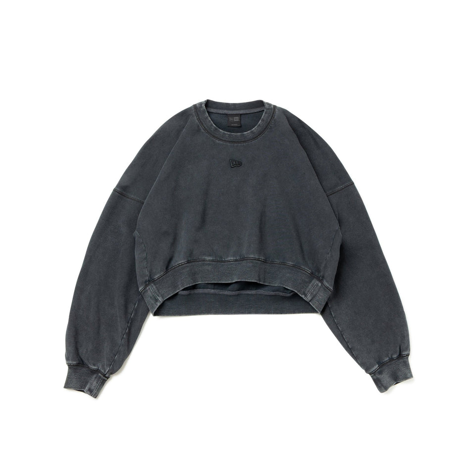 Women's クロップド スウェット クルーネック BLACK LABEL FW25 ブラック - 14746880 - S | NEW ERA ニューエラ公式オンラインストア