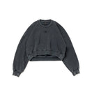 Women's クロップド スウェット クルーネック BLACK LABEL FW25 ブラック - 14746880 - S | NEW ERA ニューエラ公式オンラインストア