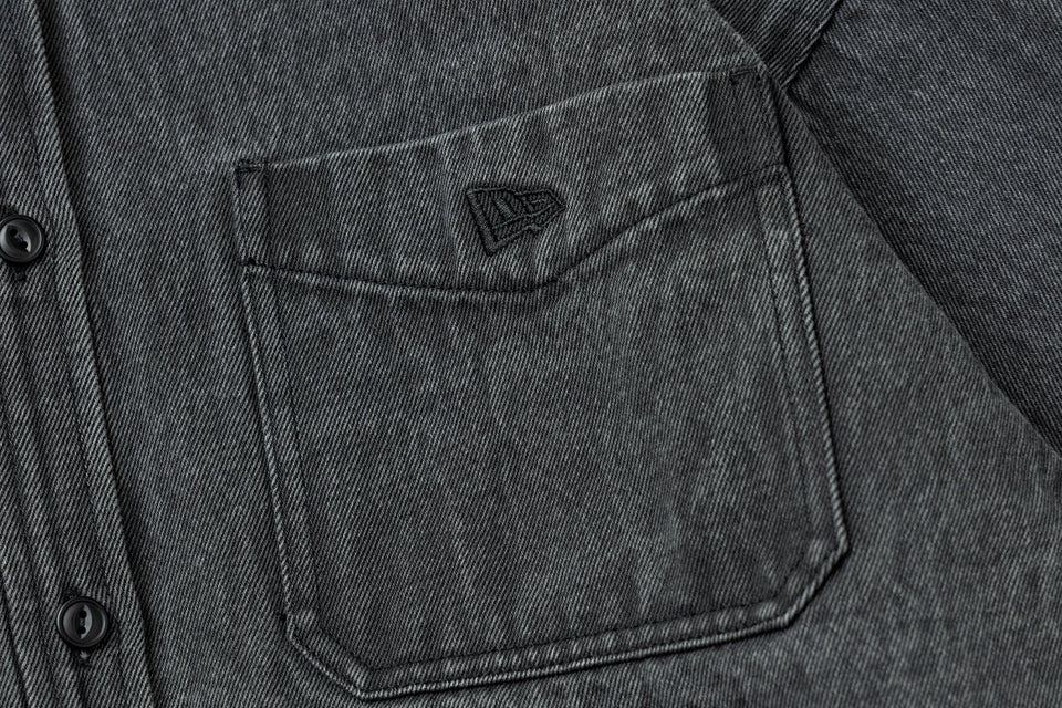 Women's 長袖 クロップド デニムシャツ BLACK LABEL FW25 ブラック - 14746882 - S | NEW ERA ニューエラ公式オンラインストア