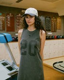 Women's ガーメントダイ タンクドレス BLACK LABEL SS25 グラファイト - 14666333 - S | NEW ERA ニューエラ公式オンラインストア