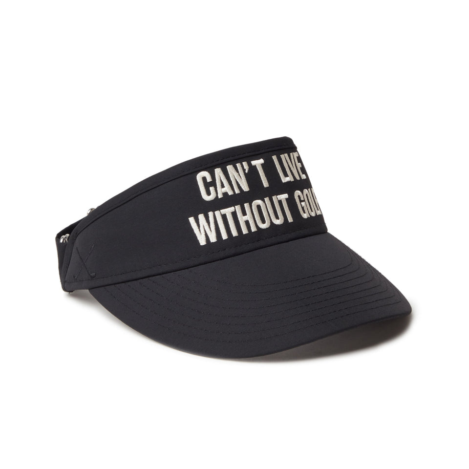 Women's トールバイザー CAN'T LIVE WITHOUT GOLF ブラック