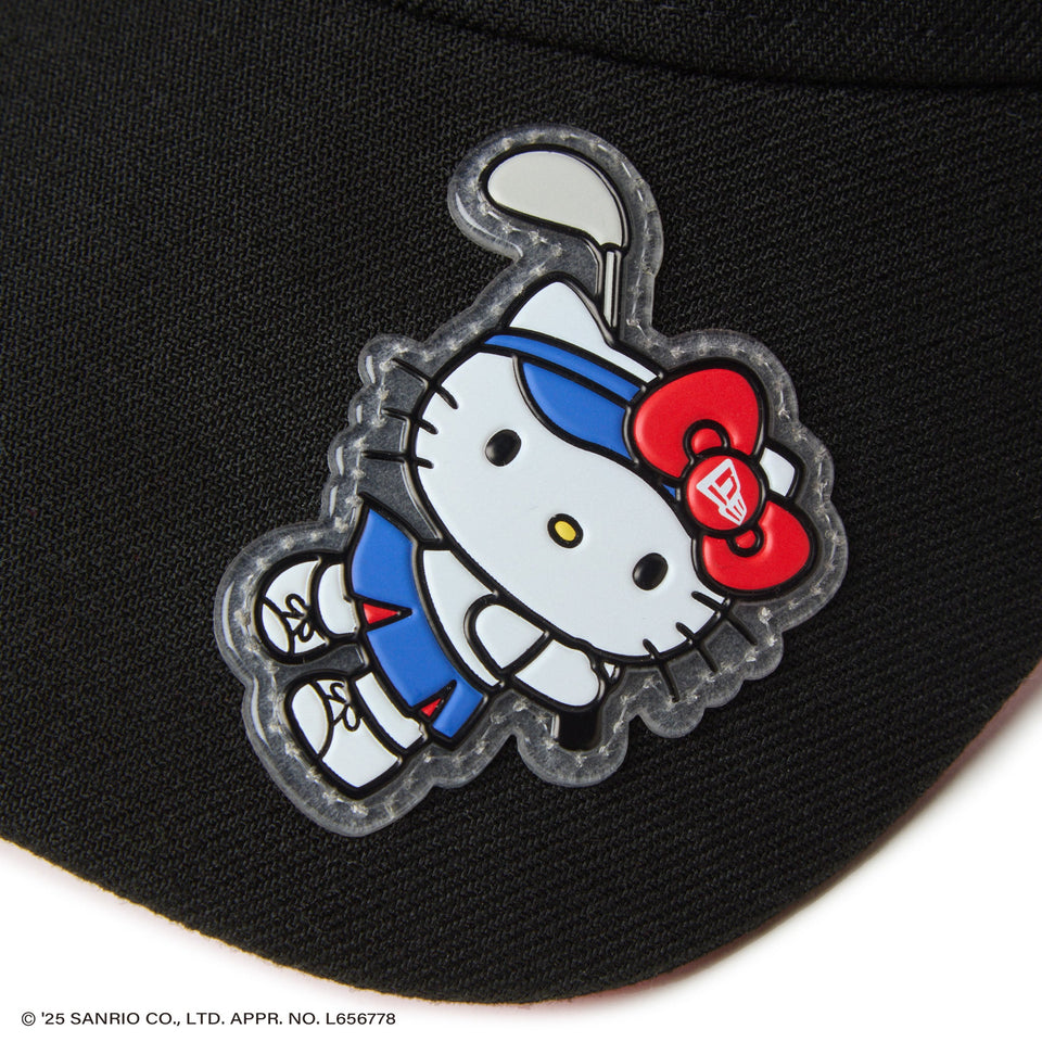 Women's サンバイザー ロングバイザー HELLO KITTY ブラック