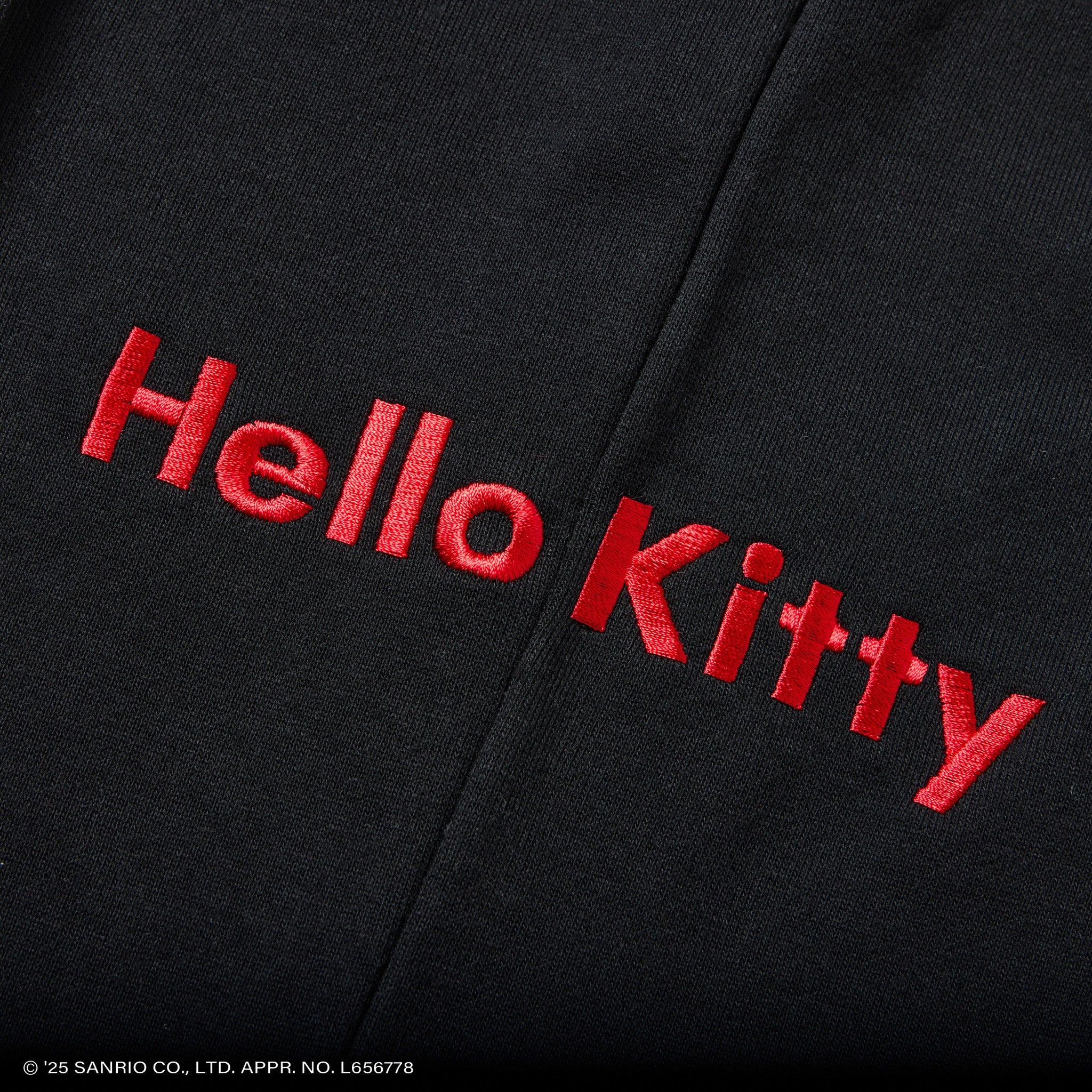 Women's スウェット ストレートパンツ HELLO KITTY NEW ERA フェイス ブラック 7