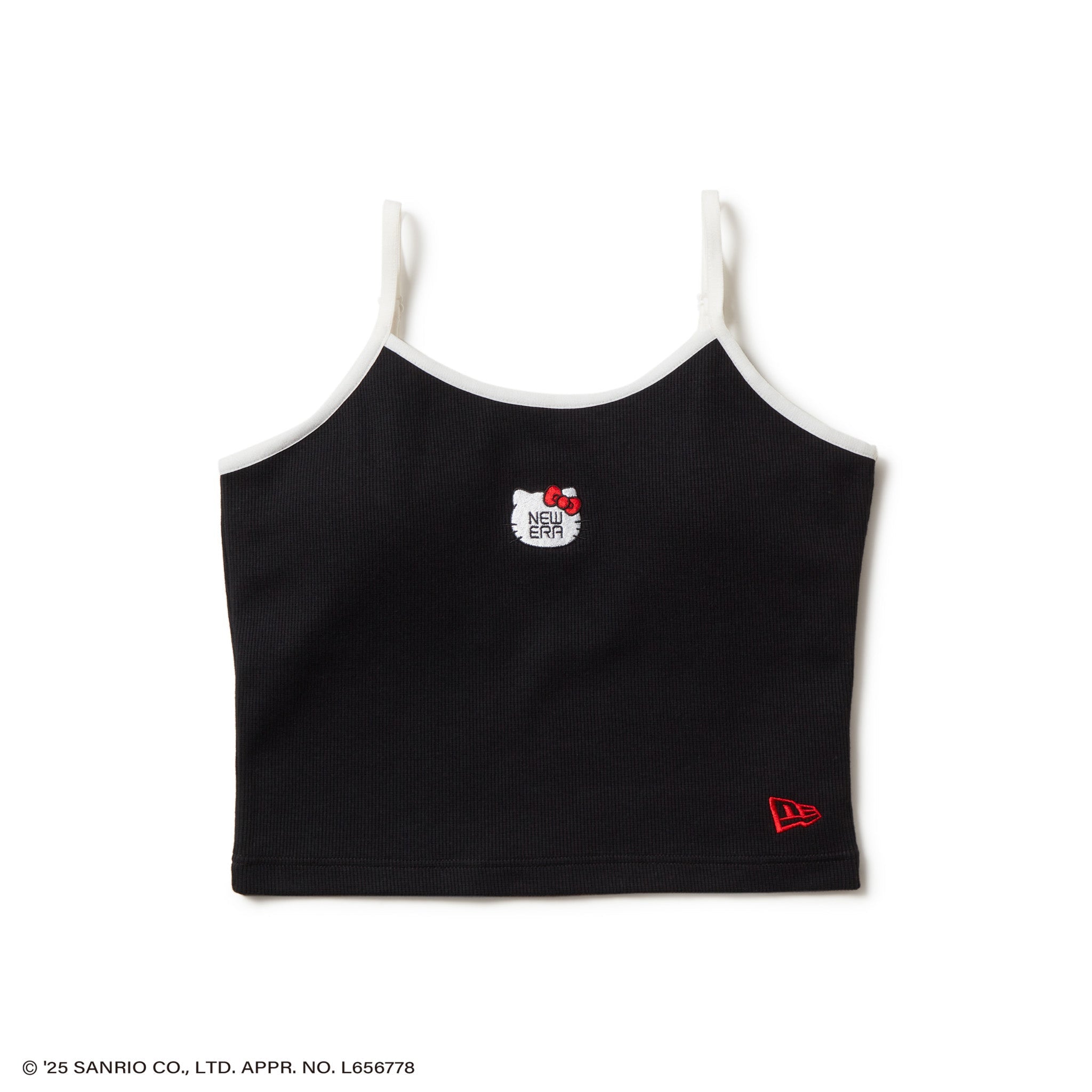 Women's キャミソール HELLO KITTY NEW ERA フェイス ブラック