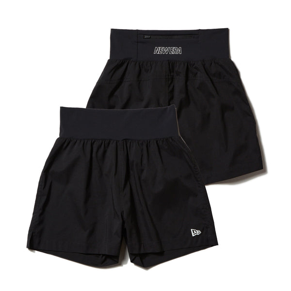 Women's ストレッチ ショートパンツ ワードマークロゴ ブラック