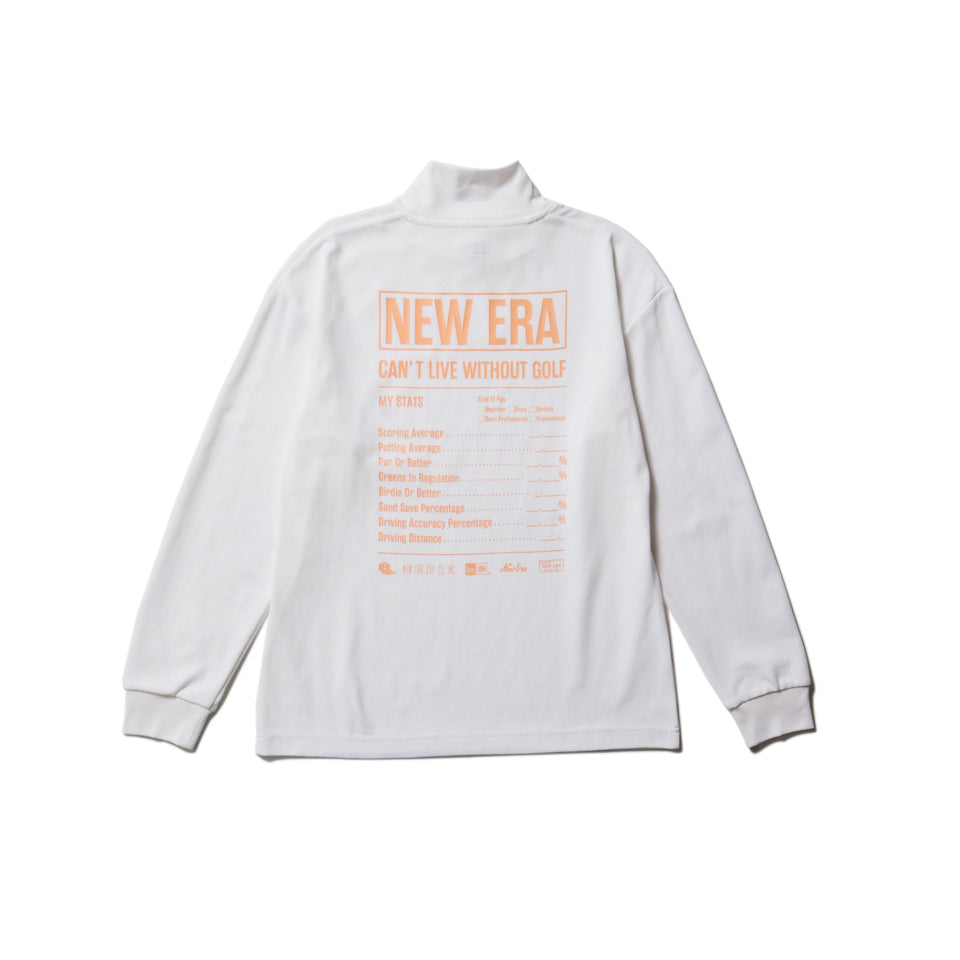 【ゴルフ】Women's ハイカラー 長袖 パフォーマンス Tシャツ スタッツ オフホワイト - 14326367 - S | NEW ERA ニューエラ公式オンラインストア